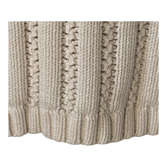 Vintage 90s Eddie Bauer Sweater Woman’s SZ L Ivory Cable Knit Long Sleeve Cotton - Picture 7 of 13